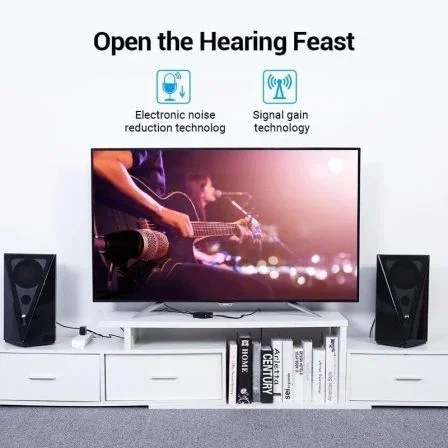 Vention BDFB0 Convertidor de Audio Digital a Analógico con Entrada Toslink y RCA, Salida 2x RCA
